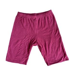 OOTDFash Maroon Biker Shorts